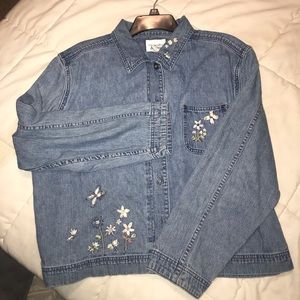 Embroidered jean jacket